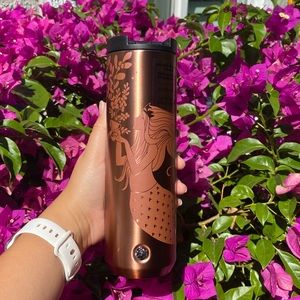 🤎LAST🤎Starbucks 2021 Holiday Rose Gold Bronze Mermaid Siren SS Bottle Tumbler